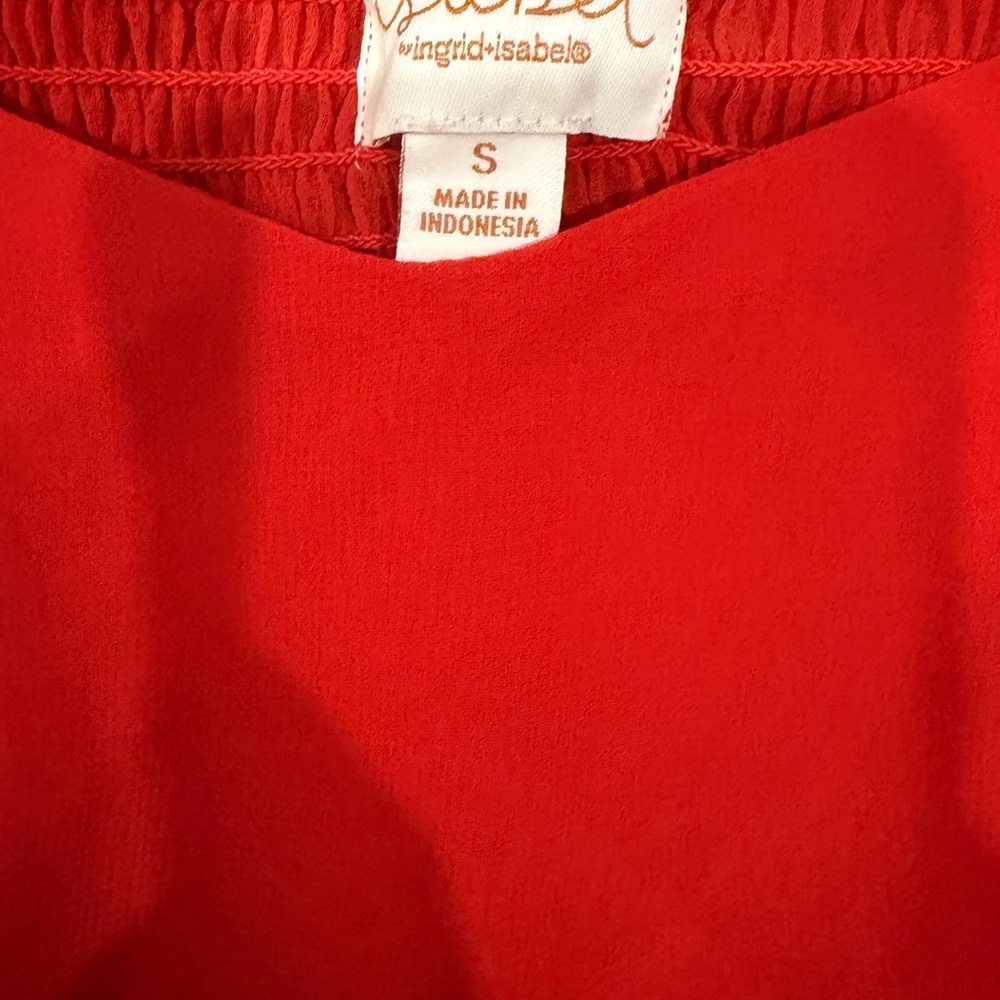 Isabel maternity' Red Long-Sleeve Peasant Top - Picture 3 of 3